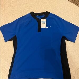 Nike Royal Blue and Black Sports Tee